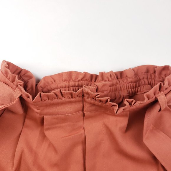 ANTHROPOLOGIE SPARKZ High Waisted Shorts Orange - Picture 3 of 6